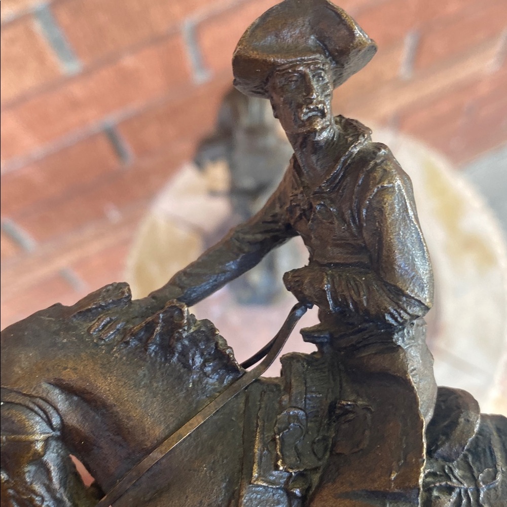 🐎FRANKLIN MINT Remington “The Mountain Man” &”THE COWBOY”Bronze Sculpture 🐎1988 - Picture 15 of 15